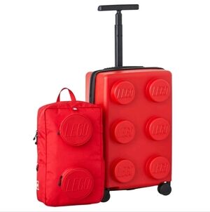 LEGO Red Suitcase and Backpack Luggage Set